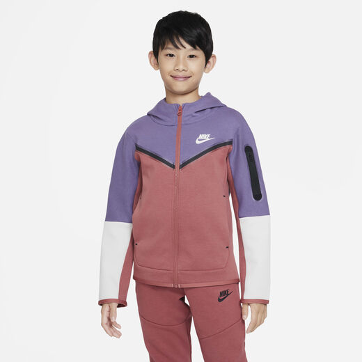 Kids' Jackets & Gilets-Nike, Nike Sportswear Tech Fleece, Older Kids' (Boys') Full-Zip Hoodie