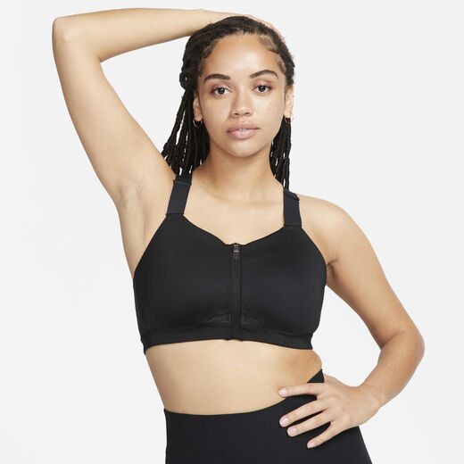 Alpha Sports Bra-Nike, Nike Alpha, Women's High-Support Padded Zip-Front Sports Bra