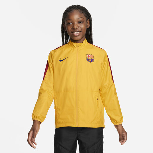 Football Jackets & Gilets-Nike, Barcelona Academy AWF, Older Kids' Nike Football Full-Zip Jacket