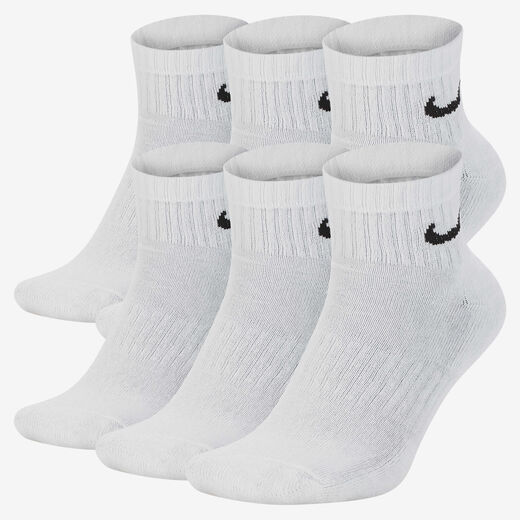 Skateboarding Accessories & Equipment-Nike, Nike Everyday Cushioned, Training Ankle Socks (6 Pairs)