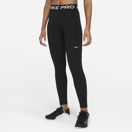 Training & Gym-Nike, Nike Pro, Women's Mid-Rise Mesh-Panelled Leggings